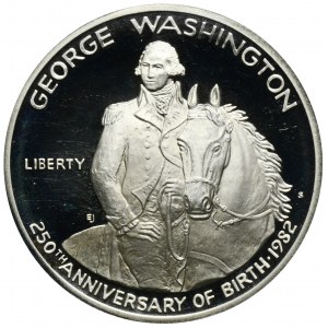 USA, 1/2 Dollar San Francisco 1982 S - 250. Jahrestag der Geburt von George Washington