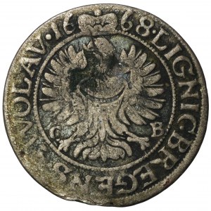 Schlesien, Herzogtum Brzesko-Legnicko-Wołowskie, Chrystian Wołowski 3 Krajcary Brzeg 1668