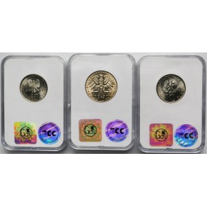 Set, 10 gold 1967-1975 (3 pcs.) - GCN MS65