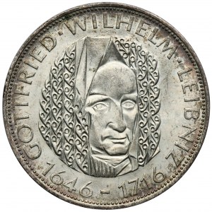 Deutschland, BRD, 5 Mark München 1966 D - Gottfried Wilhelm Leibniz