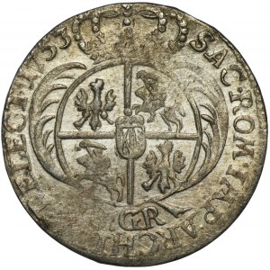 Augustus III of Poland, 8 Groschen Leipzig 1753 - without EC