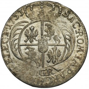 August III Sas, Leipzig 1753 zwei Zloty - ohne EG