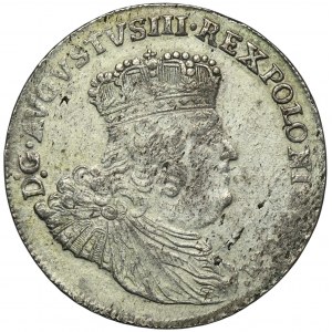 Augustus III of Poland, 8 Groschen Leipzig 1753 EC - UNLISTED, with star