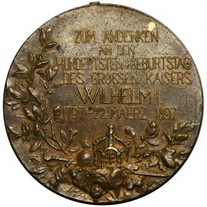 Germany, Prussia, Wilhelm II, Medal for the Centenary of the Birth of Emperor William I 1897