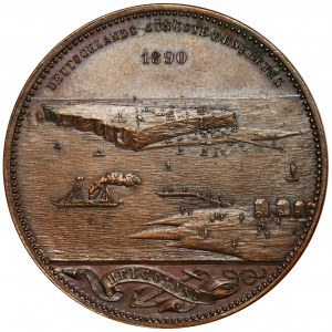 Niemcy, Prusy, Wilhelm II, Najnowsze Zdobycie Niemiec - wyspa Helgoland, Medal 1890