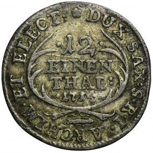 Augustus II the Strong, 1/12 Thaler Leipzig 1713 EPH