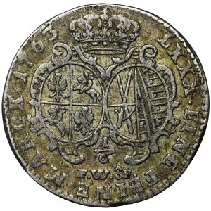 Augustus III of Poland, 1/6 Thaler Dresden 1763 FWôF