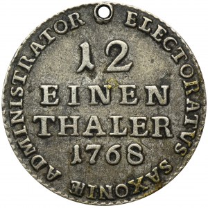 Xaver as administrator, 1/12 Thaler Dresden 1768