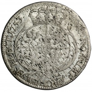 August III Sas, Sixpence Leipzig 1753 - Stückelung SZ - RARE