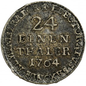 Xaver as administrator, 1/24 Thaler Dresden 1764