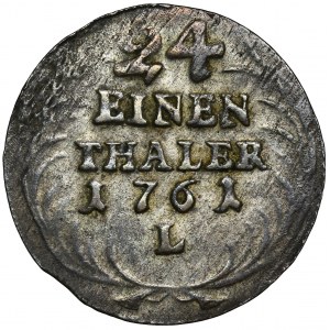 August III Sas, 1/24 Taler (Pfennig) Leipzig 1761 L