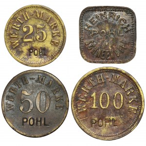 Set, Notgeld, Niedersteine, Schneekoppe schelter, 25-100 Pfennig, 2,5 Mark (4 pcs.)