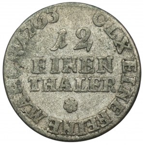 Augustus III of Poland, 1/12 Thaler Leipzig 1763 EDC