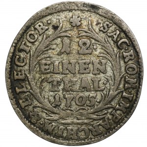 Augustus II the Strong, 1/12 Thaler Leipzig 1705 EPH