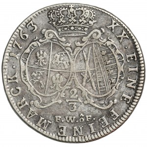 Augustus III of Poland, 2/3 Thaler Dresden 1763 FWôF