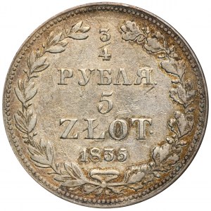 3/4 rubla = 5 złotych Warszawa 1835 MW
