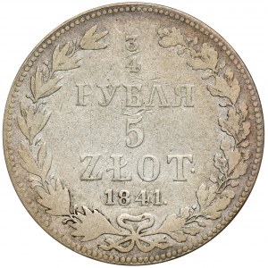 3/4 Rubel = 5 Zloty Warschau 1841 MW