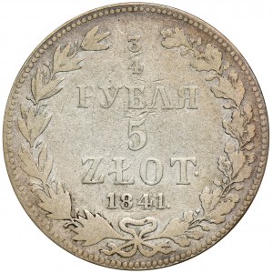 3/4 rouble = 5 zloty Warsaw 1841 MW