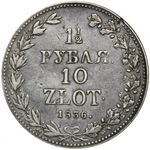 1 1/2 Rubel = 10 Zloty Warschau 1836 MW