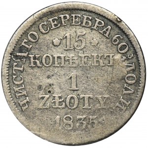 15 kopiejek = 1 złoty Warszawa 1835 MW