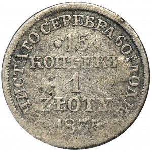 15 kopeck = 1 zloty Warsaw 1835 MW