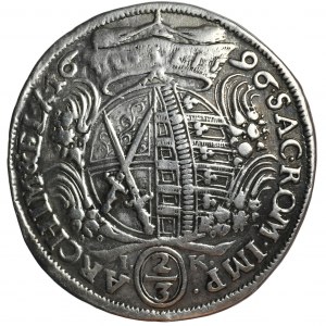 Germany, Saxony, Friedrich August I, 2/3 Thaler Dresden 1696 IK