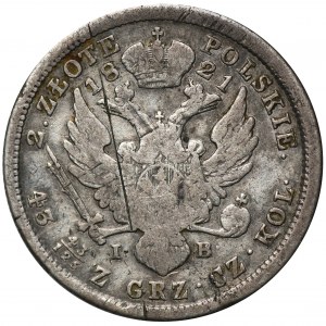 Kingdom of Poland, 2 zloty Warsaw 1821 IB