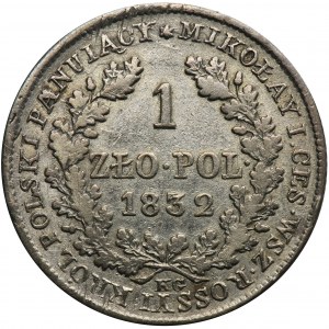 Kingdom of Poland, 1 zloty Warsaw 1832 KG