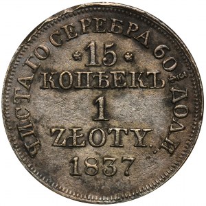 15 kopiejek = 1 złoty Warszawa 1837 MW