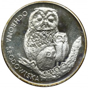 500 złotych 1986 Ochrona Środowiska Sowa Z Młodymi