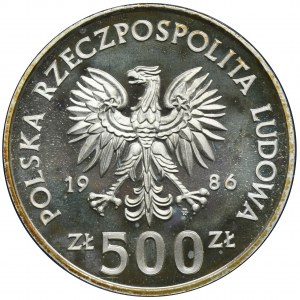 500 złotych 1986 Ochrona Środowiska Sowa Z Młodymi