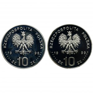 Zestaw, 10 złotych 1998-1999 (2 szt.)