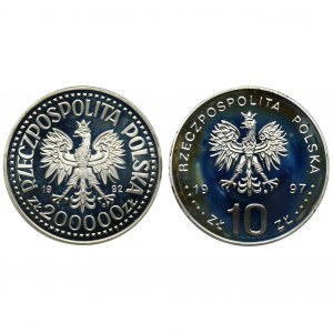 Zestaw, 200.000 i 10 złotych 1992-1997 (2 szt.)