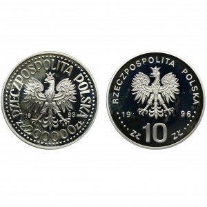 Zestaw, 200.000 i 10 złotych 1993-1996 (2 szt.)