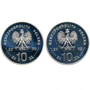 Zestaw, 10 złotych 2000-2002 (2 szt.)