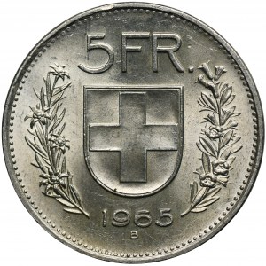 Szwajcaria, 5 Franków Berno 1965 B