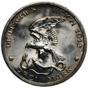 Deutschland, Königreich Preußen, Wilhelm II, 3 Mark Berlin 1913 A