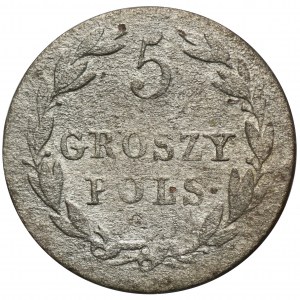 Królestwo Polskie, 5 groszy polskich Warszawa 1822 IB - RZADKIE