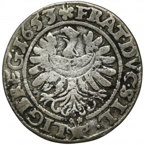 Schlesien, Herzogtum Legnicko-Brzesko-Wołowskie, Jerzy III Brzeski, Ludwik IV Legnicki und Chrystian Wołowski, 3 Krajcar Brzeg 1653