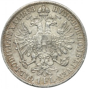 Austria, Franz Joseph I, 1 Florin Wien 1858 A