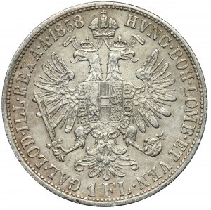 Austria, Franciszek Józef I, 1 Floren Wiedeń 1858 A