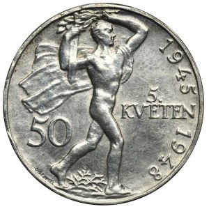 Tschechoslowakei, 50 Kronen Flint 1948 - 3. Jahrestag des Prager Aufstands