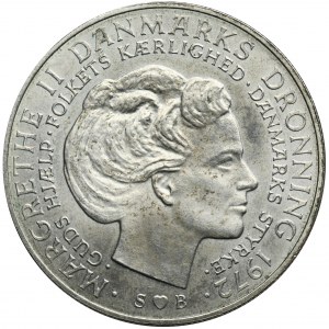 Denmark, Margaret II, 10 Kroner Copenhagen 1972 - Death of Frederick IX and the accession of Margaret II to the throne