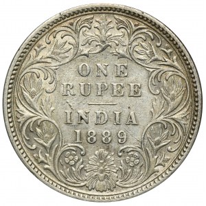 British India, Victoria, 1 Rupee Bombay 1889 B