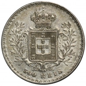 Portugal, Carlos I, 500 Reis 1896