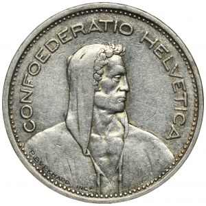 Szwajcaria, 5 Franków Berno 1953 B