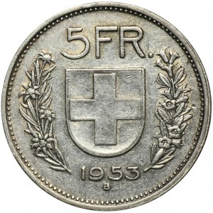 Schweiz, 5 Franken Bern 1953 B