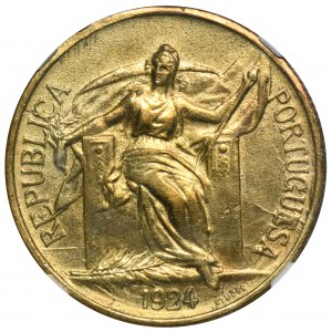 Portugal, Portuguese Republic, 1 Escudo 1924 - NGC AU DETAILS