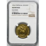 Portugal, Portuguese Republic, 1 Escudo 1924 - NGC AU DETAILS