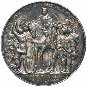 Niemcy, Królestwo Prus, Wilhelm II, 3 Marki Berlin 1913 A - NGC UNC DETAILS